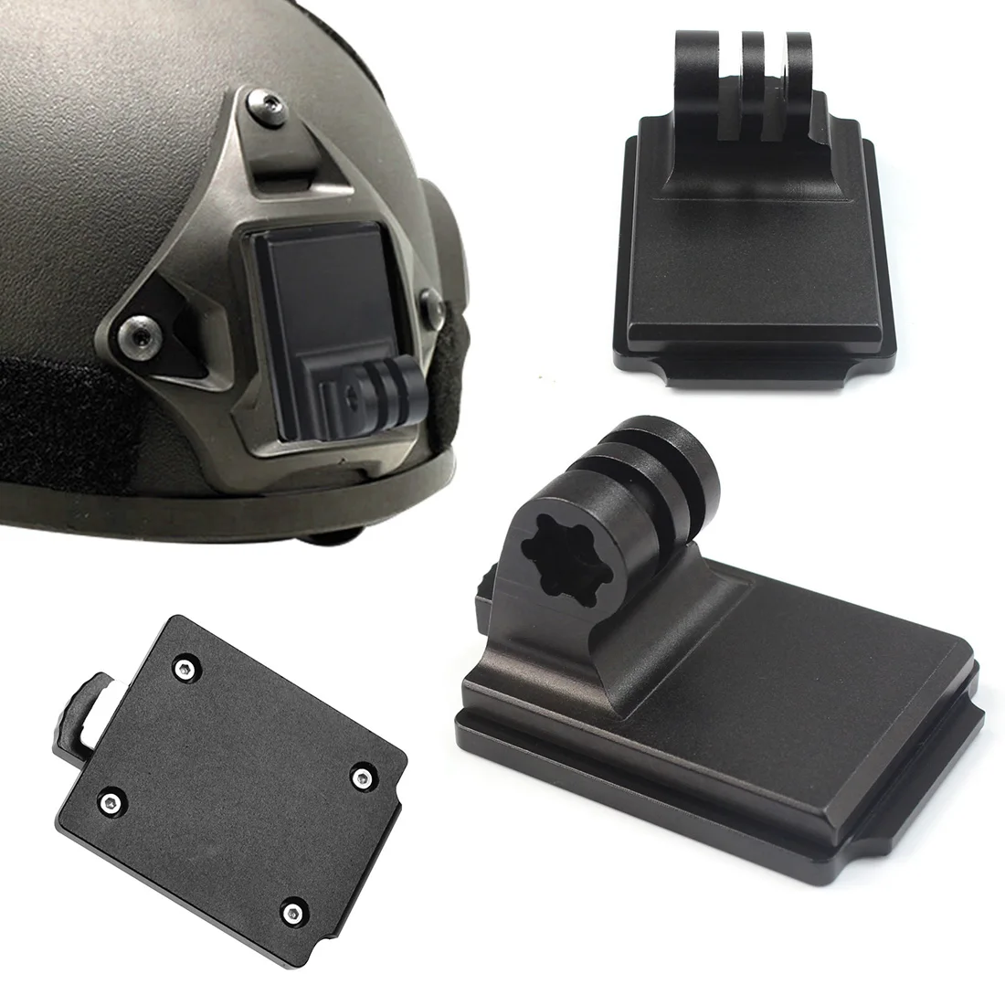 Aluminum Helmet Fixed Mount 3 Hole NVG Base Holder Adapter for GOPRO Hero 7 4 5 6 Session Sjcam EKEN Action Video Sports Cameras
Aluminum Helmet Fixed Mount 3 Hole NVG Base Holder Adapter for GOPRO Hero 7 4 5 6 Session Sjcam EKEN Action Video Sports Cameras