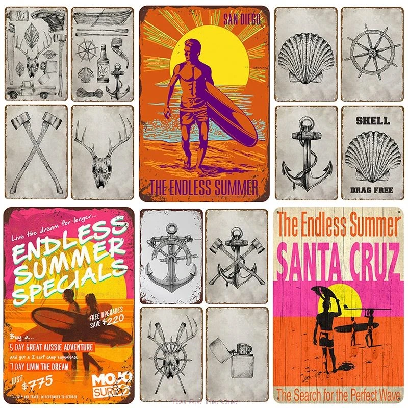 Shabby Wall Metal Tin Signs Surfboard Beacah Endless Summer Shabby Poster Wall Art Decor for Bar Pub Metal Plaque Tin Signs
Shabby Wall Metal Tin Signs Surfboard Beacah Endless Summer Shabby Poster Wall Art Decor for Bar Pub Metal Plaque Tin Signs
