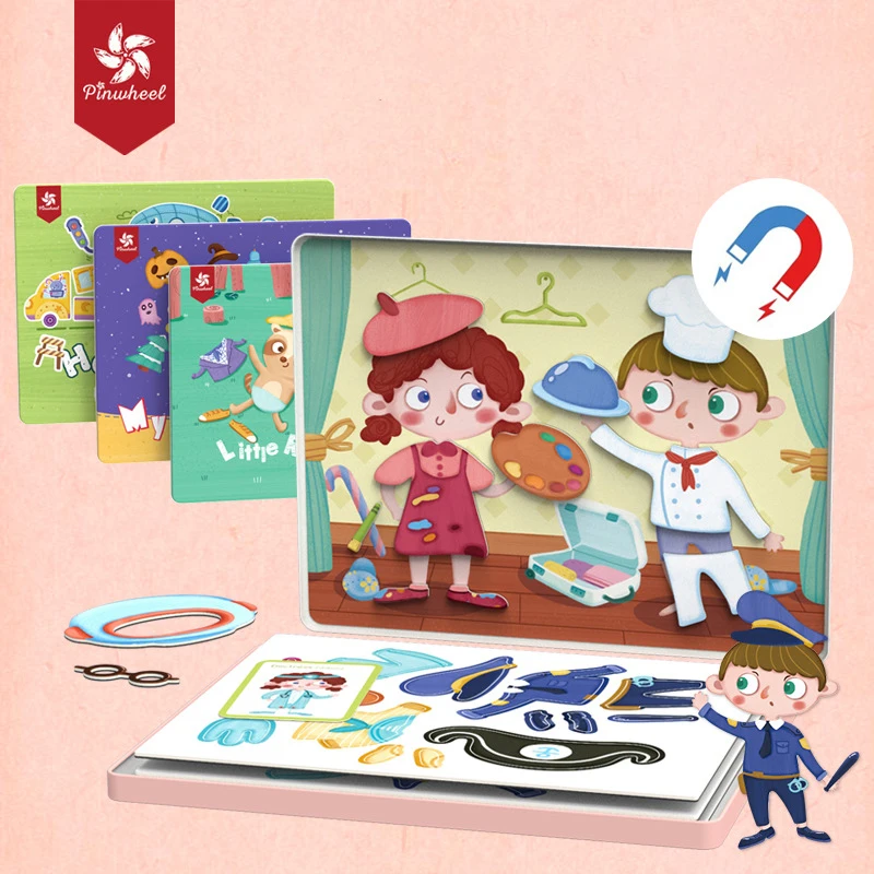 Pinwheel DIY Dress Up Magnetic Stickers Puzzle Kids 3+years Educate Cognition Imaginate Parent-child Interactive Jigsaw Toy Gift
Pinwheel DIY Dress Up Magnetic Stickers Puzzle Kids 3+years Educate Cognition Imaginate Parent-child Interactive Jigsaw Toy Gift
