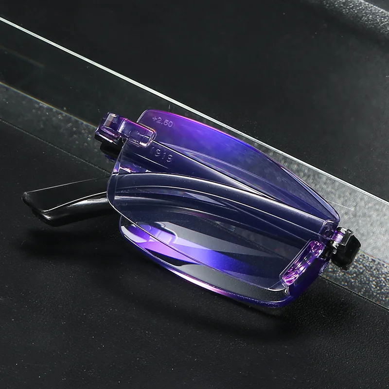 New folding diamond-cut Frontier Blue reading glasses for men with frameless light TR90 glasses will carry a case of glasses
New folding diamond-cut Frontier Blue reading glasses for men with frameless light TR90 glasses will carry a case of glasses