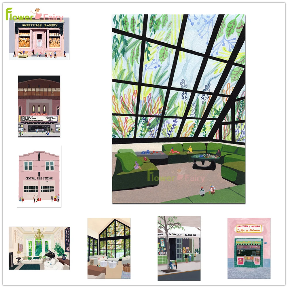 Illustration Central Fire Station Bakery Villa Wall Art Canvas Painting Nordic Poster Wall Pictures For Living Room Unframed
Illustration Central Fire Station Bakery Villa Wall Art Canvas Painting Nordic Poster Wall Pictures For Living Room Unframed