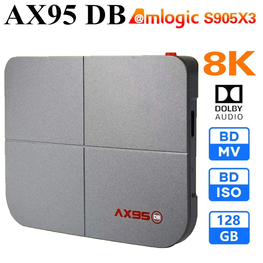 AX95 DB Amlogic S905X3 B Smart Android 9 0 TV Box 4 Гб RAM 32 64 128 ROM 4K HD телеприставка Поддержка Dolby Blu ray BD MV