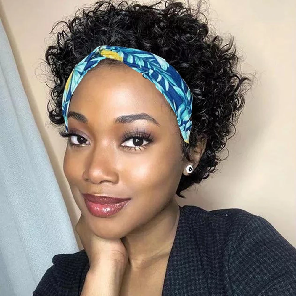 Short Pixie Cut Kinky Curly Headband Wig Human Hair Brazilian Full Machine Wigs for Black Women 180 Density Updo Style Gabrielle
Short Pixie Cut Kinky Curly Headband Wig Human Hair Brazilian Full Machine Wigs for Black Women 180 Density Updo Style Gabrielle