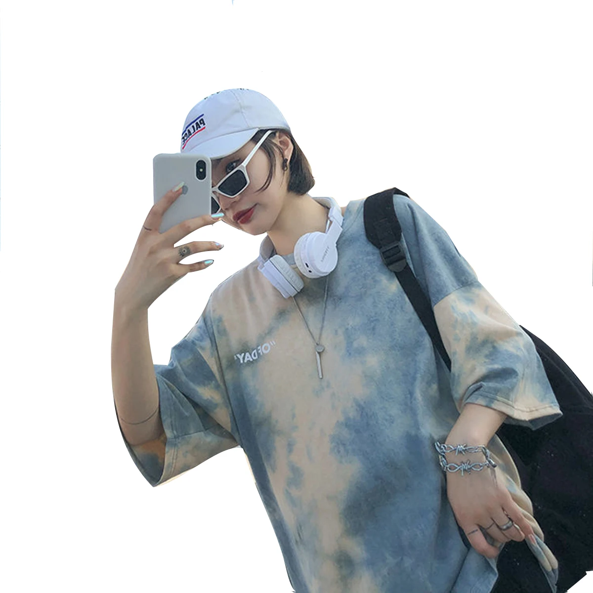 Summer Tie Dye Short Sleeve Harajuku Street Korean Loose T-shirt Casual O-neck Medium Long Gothic Women's Top Clothing 2021
Summer Tie Dye Short Sleeve Harajuku Street Korean Loose T-shirt Casual O-neck Medium Long Gothic Women's Top Clothing 2021