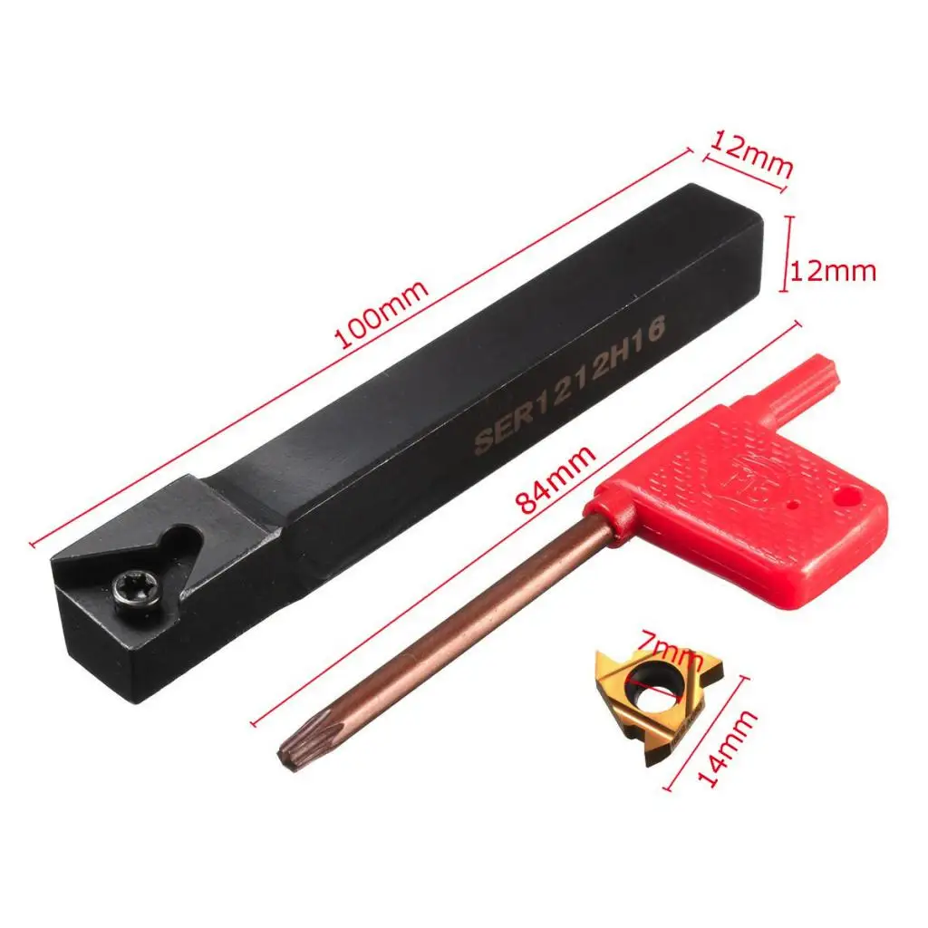 3 Pieces Shank Turning Tool Holder 100mm +16ER Inserts Blade+T15 Wrench Kit
3 Pieces Shank Turning Tool Holder 100mm +16ER Inserts Blade+T15 Wrench Kit