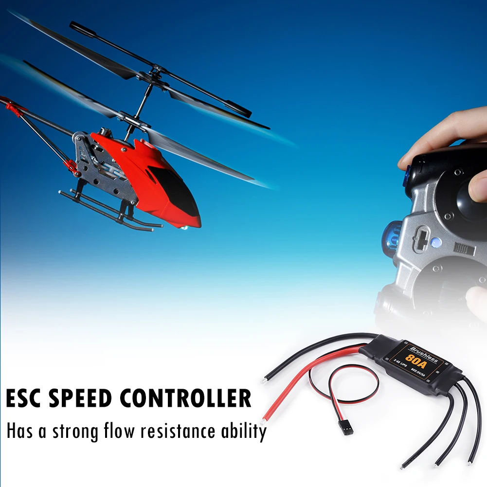Parts Components Accessories Practical 80A Drone Brushless ESC Sky Model Airplane Easy Apply Durable Speed Controller Helicopter
Parts Components Accessories Practical 80A Drone Brushless ESC Sky Model Airplane Easy Apply Durable Speed Controller Helicopter