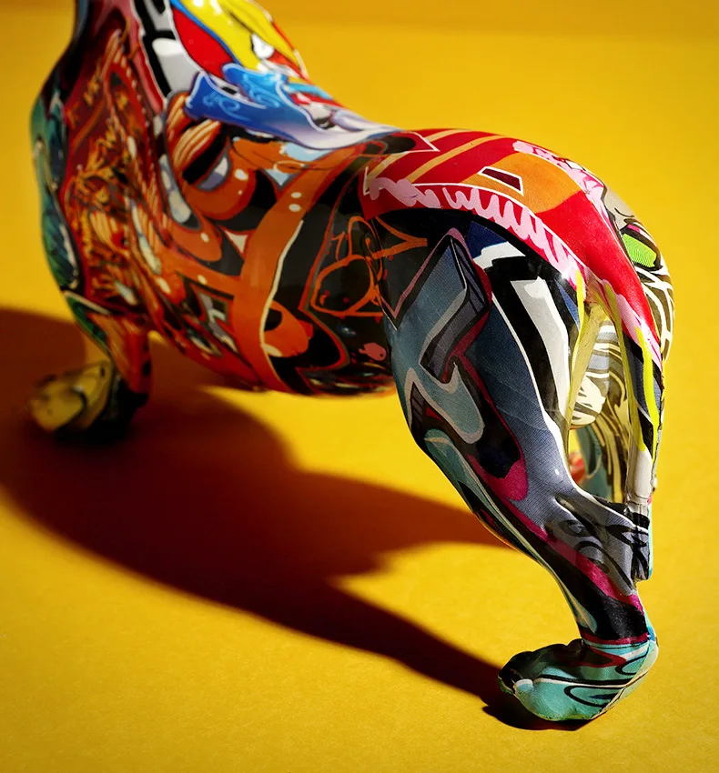 Creative Home Modern Painted Colorful Dachshund Dog Decoration Wine Cabinet Office Decor Desktop Crafts
Creative Home Modern Painted Colorful Dachshund Dog Decoration Wine Cabinet Office Decor Desktop Crafts