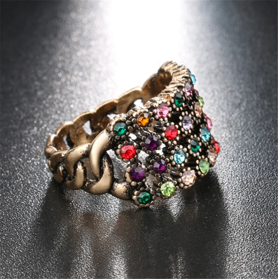 Luxury Fashion Gold Color Crystal Big Rings For Women Wedding Finger Anel Aneis Colorful Jewelry For Love Wedding Gift
Luxury Fashion Gold Color Crystal Big Rings For Women Wedding Finger Anel Aneis Colorful Jewelry For Love Wedding Gift