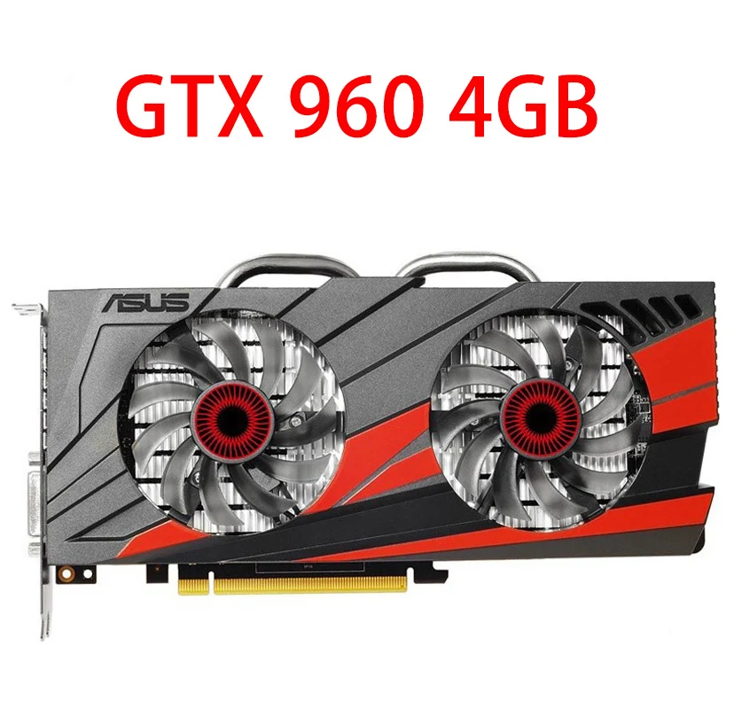 Видеокарта ASUS GTX 960 4 ГБ Nvidia GeForce GTX960 4G GPU видеокарты для компьютерных игр PUBG