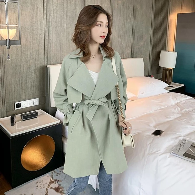 Spring Waist Women Trench Coat Fashion Elegant Solid Green Long Overcoat Casual Korean Party Women's Clothing Large Size MM60WFY
Spring Waist Women Trench Coat Fashion Elegant Solid Green Long Overcoat Casual Korean Party Women's Clothing Large Size MM60WFY