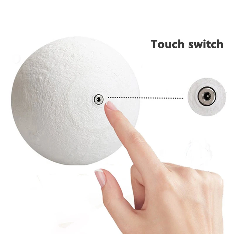 Moon Lamp Rechargeable LED Night Light Colorful Bedroom Decoration Gift Remote Control Light Touch/Tap Lamp 16 Colors Change
Moon Lamp Rechargeable LED Night Light Colorful Bedroom Decoration Gift Remote Control Light Touch/Tap Lamp 16 Colors Change