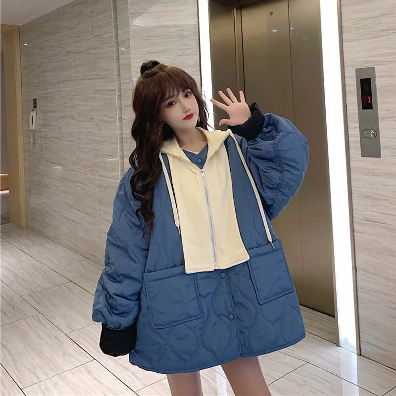 Women's Two side Warm cotton jacket 2020 Autumn Female Loose Oversized hooded Coat Parkas Korean style Overcoat Chic INKEO 9O056
Women's Two side Warm cotton jacket 2020 Autumn Female Loose Oversized hooded Coat Parkas Korean style Overcoat Chic INKEO 9O056