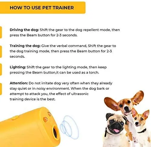 Strengthen Pet Dog Training Equipment Ultrasound Repeller 3 In 1 Control Trainer Device Anti Barking Stop Bark Deterrents
Strengthen Pet Dog Training Equipment Ultrasound Repeller 3 In 1 Control Trainer Device Anti Barking Stop Bark Deterrents