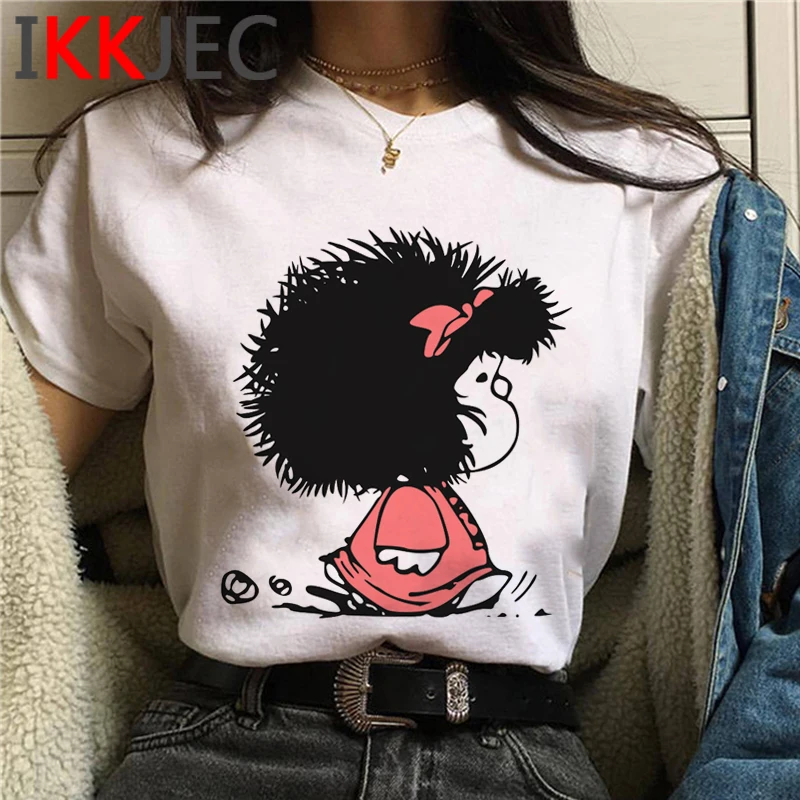 Mafalda-Женская белая футболка, японская Эстетическая одежда, новинка 2021, милые женские футболки с коротким рукавом и мультипликационным принт...
Mafalda-Женская белая футболка, японская Эстетическая одежда, новинка 2021, милые женские футболки с коротким рукавом и мультипликационным принт...