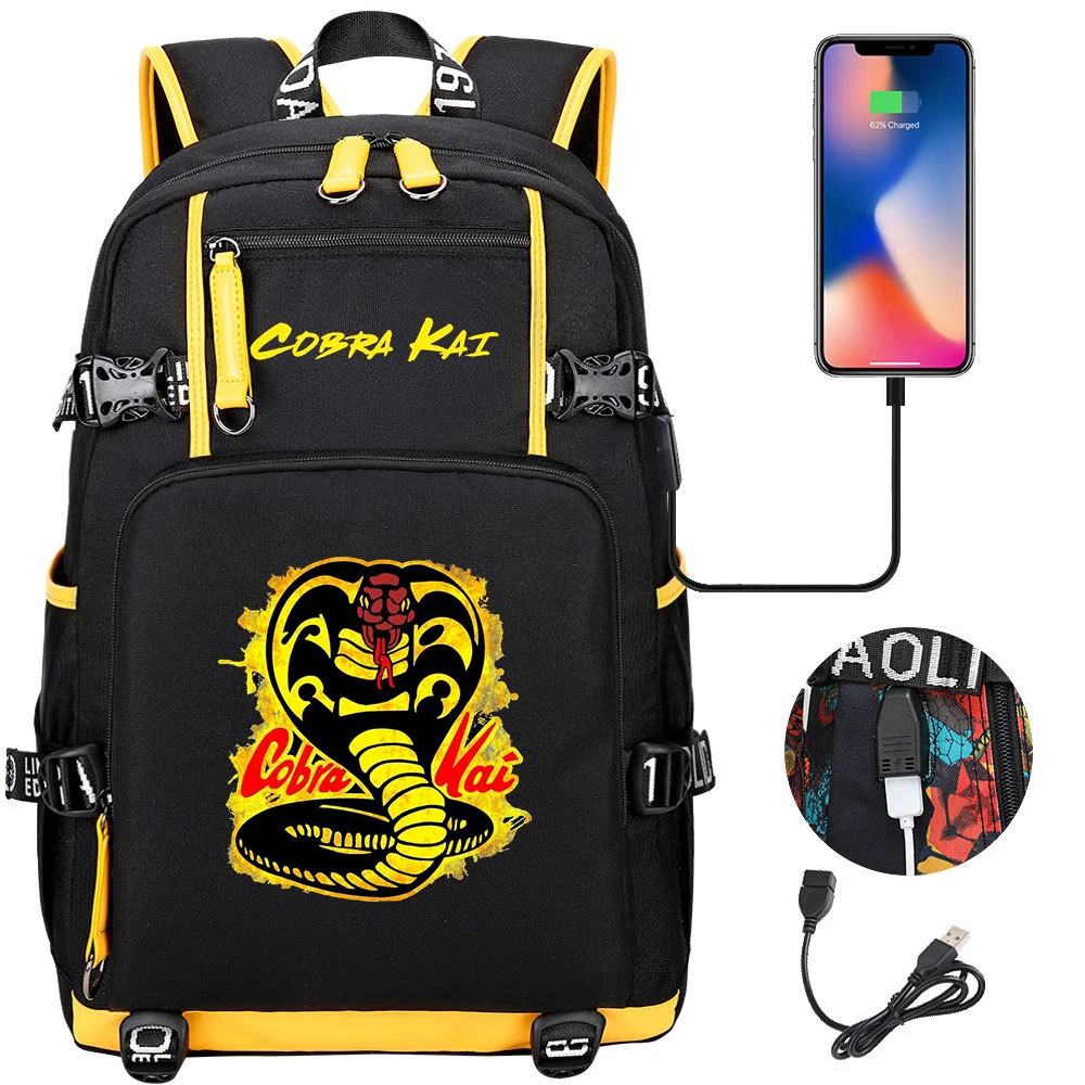 Школьные ранцы Cobra Kai для мужчин и женщин, многофункциональные дорожные рюкзаки для ноутбука с USB-зарядкой
Школьные ранцы Cobra Kai для мужчин и женщин, многофункциональные дорожные рюкзаки для ноутбука с USB-зарядкой