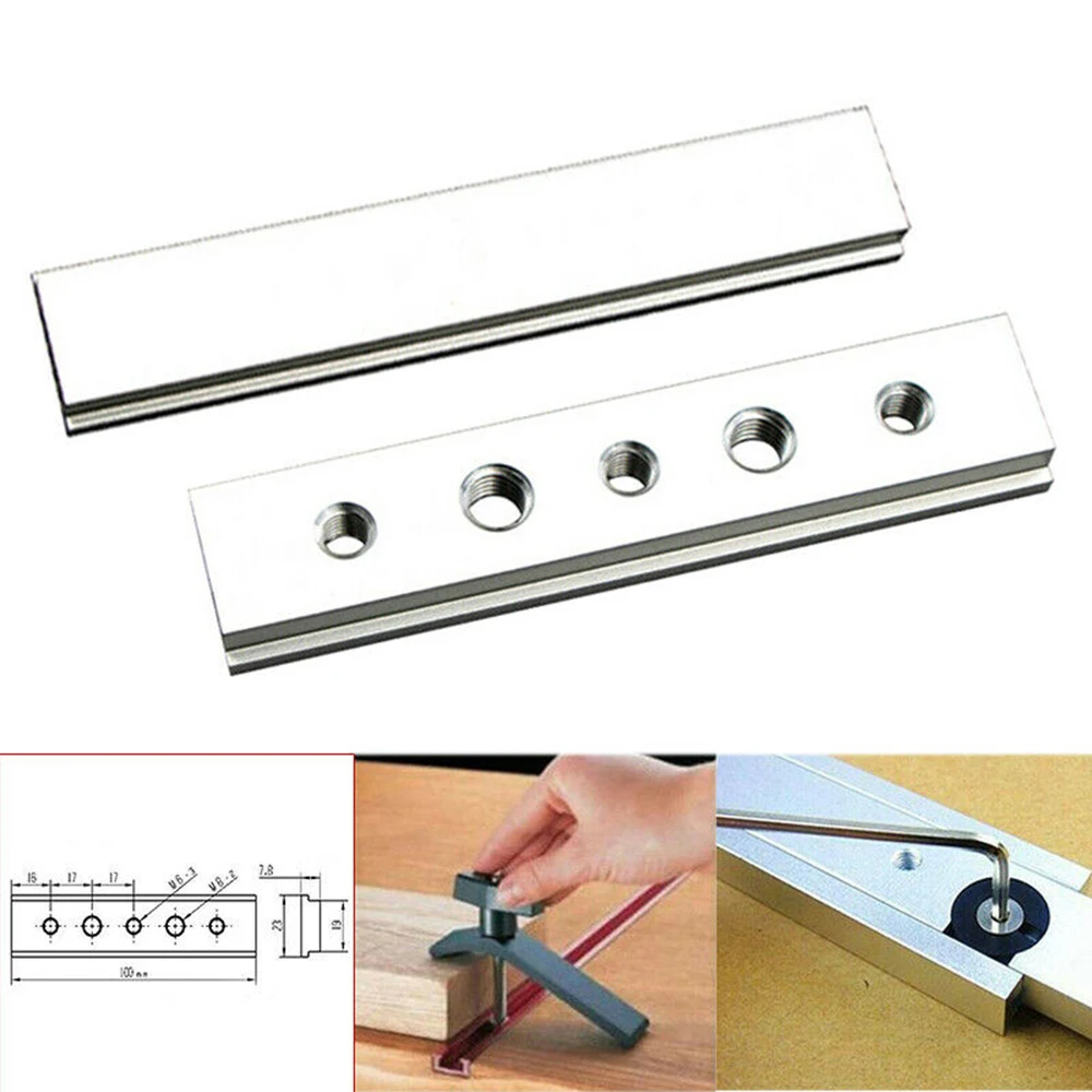 2PC 100mm Aluminium Alloy T-Slot T-Track Miter Track Jig Fixture For Woodworking T-slot T-track Miter Furniture Track Slot Tools
2PC 100mm Aluminium Alloy T-Slot T-Track Miter Track Jig Fixture For Woodworking T-slot T-track Miter Furniture Track Slot Tools
