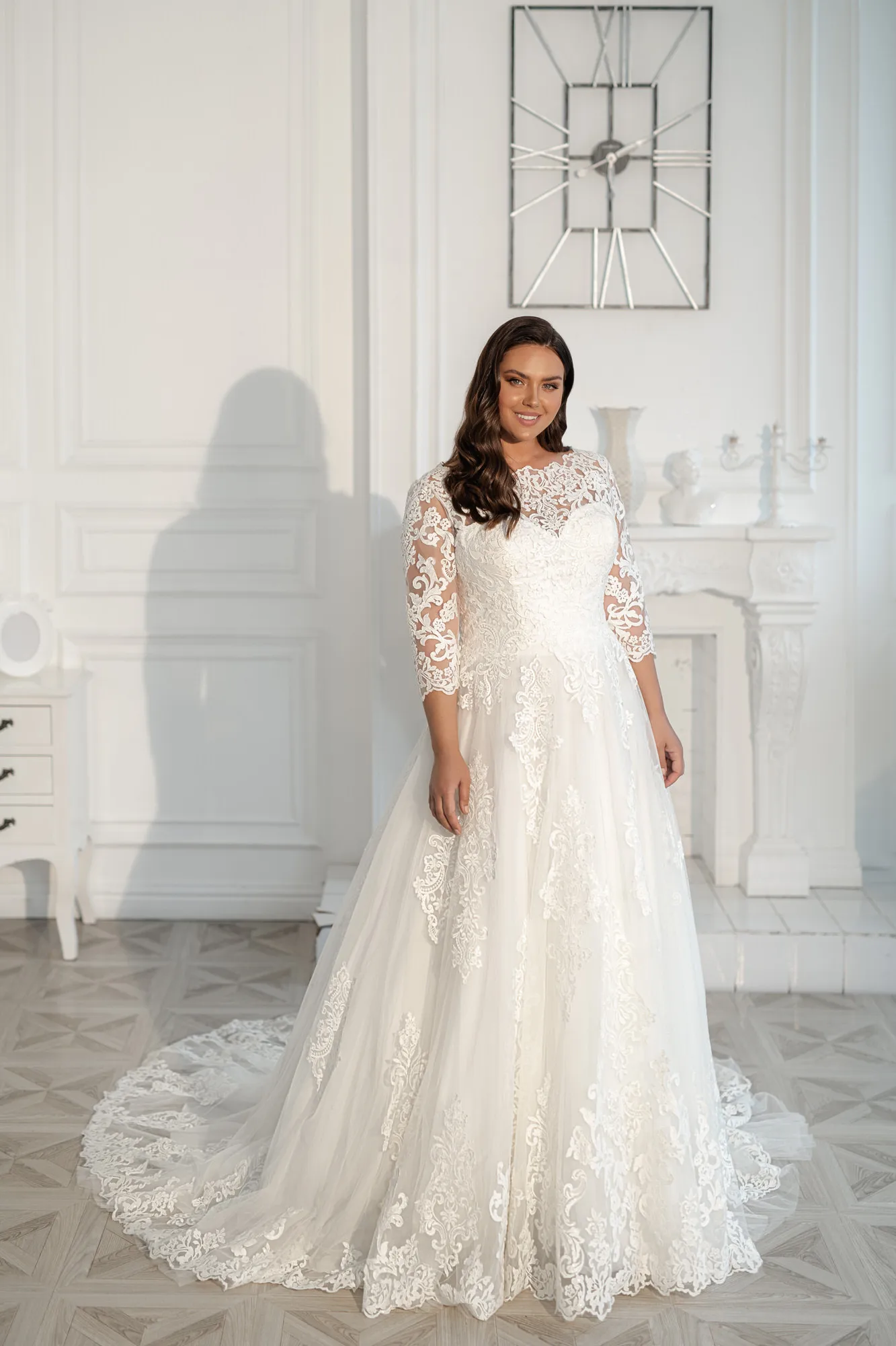 Princess Vestido de Novia Plus Size Wedding Dresses for Women 2021 Lace Applique Three quarters Sleeve Formal Party Gowns
Princess Vestido de Novia Plus Size Wedding Dresses for Women 2021 Lace Applique Three quarters Sleeve Formal Party Gowns