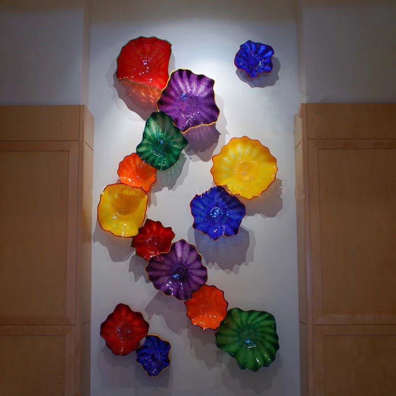Wall Art Plates Handmade Blown Glass Wall lamps American Customized Blown Murano Glass Wall Lamps for Home Decor
Wall Art Plates Handmade Blown Glass Wall lamps American Customized Blown Murano Glass Wall Lamps for Home Decor