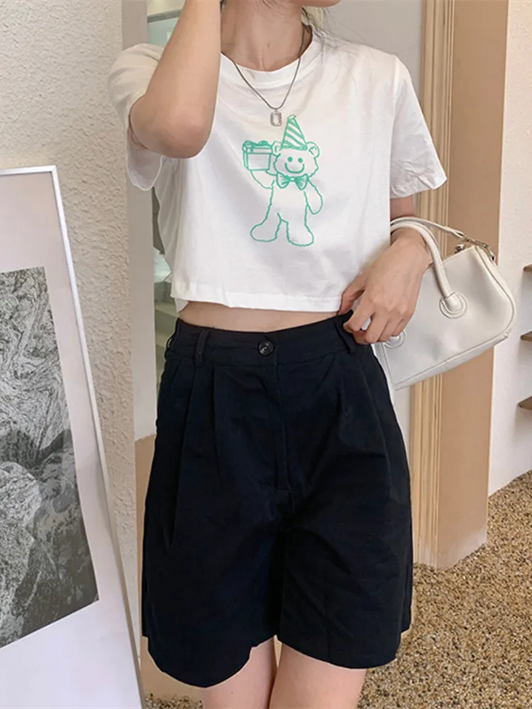 Korean Style Breif Cartoon Bear Print short sleeve t-shirts womens tee shirt femme women Casual Summer tops 2021 (F4400
Korean Style Breif Cartoon Bear Print short sleeve t-shirts womens tee shirt femme women Casual Summer tops 2021 (F4400