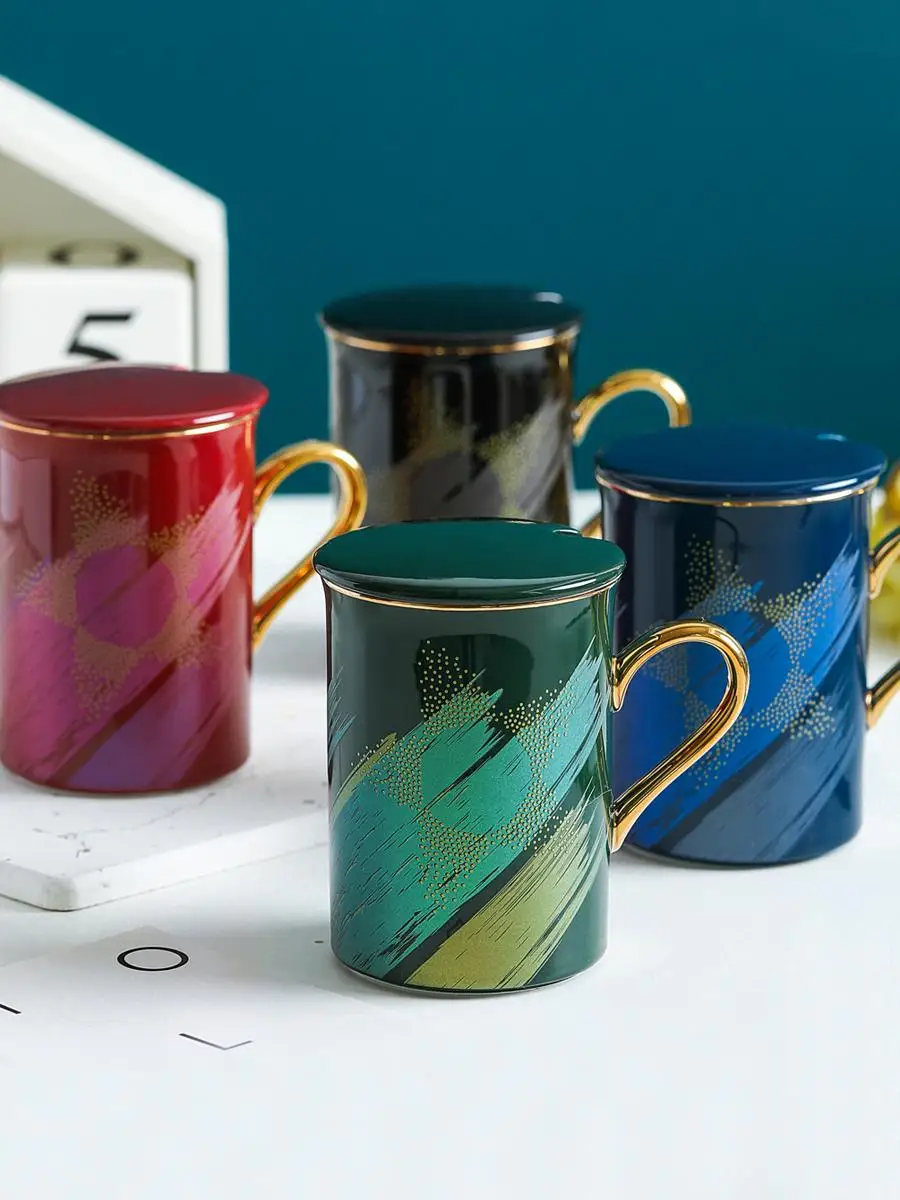 Classic Ceramic Coffee Cups Mugs Porcelain Round Tea Spoon Saucer Set Golden Edges and Handles Creative Design
Classic Ceramic Coffee Cups Mugs Porcelain Round Tea Spoon Saucer Set Golden Edges and Handles Creative Design