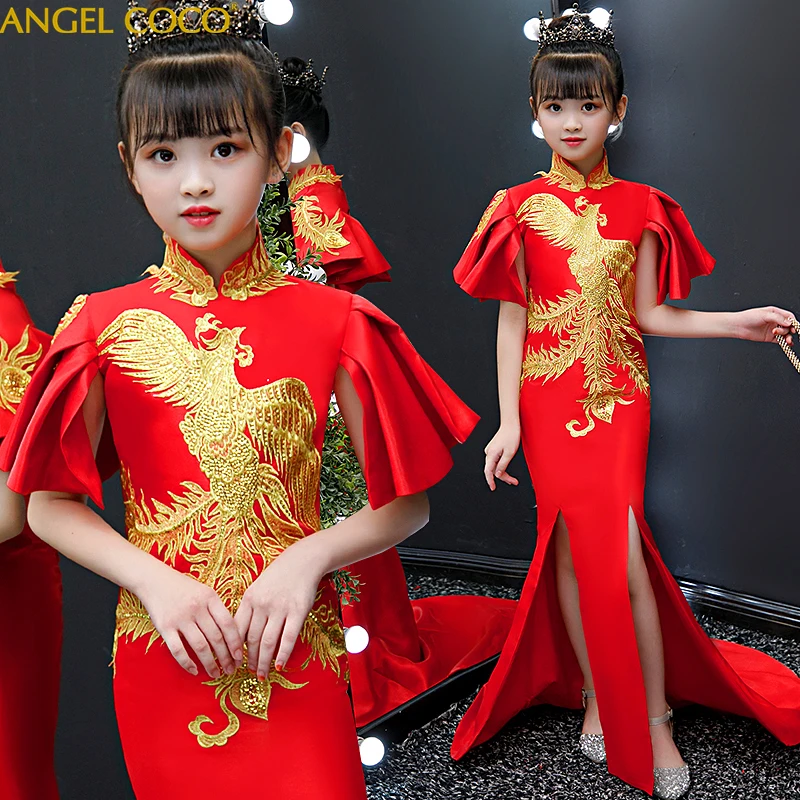 Teenage Girls Dress Evening Party Princess Dress Formal Kids Clothes Satin Embroidery Children's Beauty pageant Mermaid Dresses 
Teenage Girls Dress Evening Party Princess Dress Formal Kids Clothes Satin Embroidery Children's Beauty pageant Mermaid Dresses