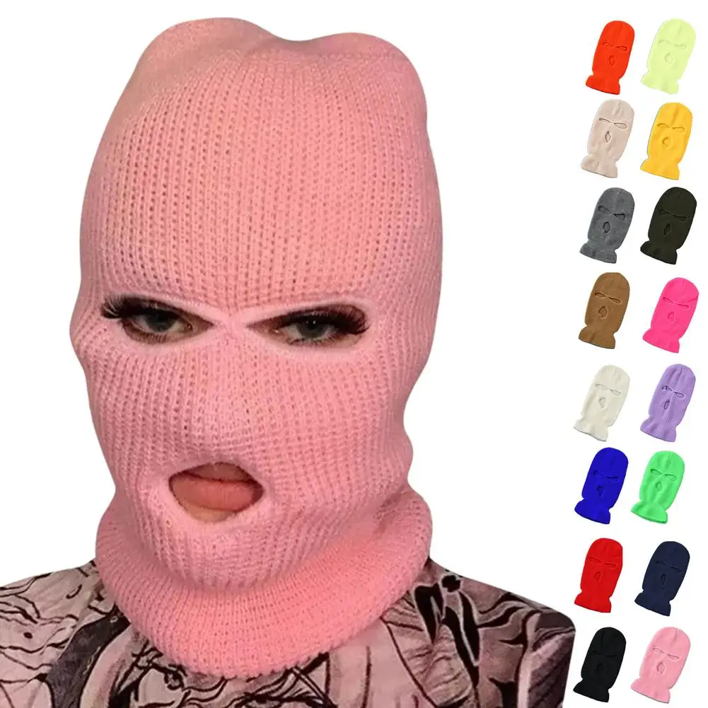 3 Hole Knitted Full Face Cover Warm Ski Knit Whole Acrylic Soft Balaclava For Daily Taking Pictures And Role-playing Party
3 Hole Knitted Full Face Cover Warm Ski Knit Whole Acrylic Soft Balaclava For Daily Taking Pictures And Role-playing Party