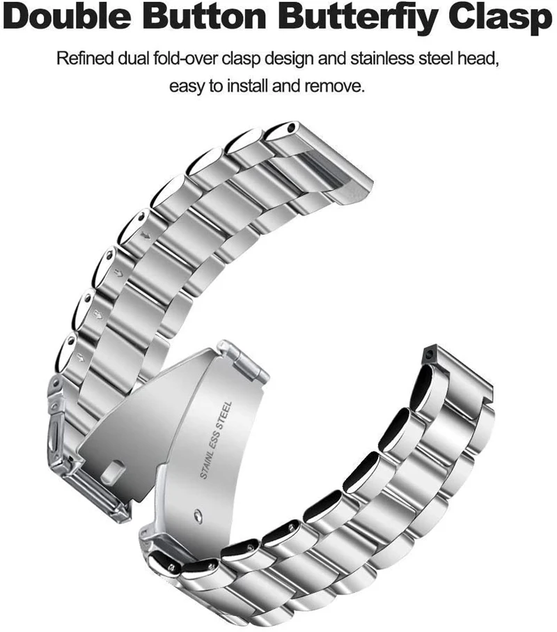 For Xiaomi Mi Band 5 Metal Strap Stainless Steel band 4 6 Bracelet Replacement 3 Wristbands | Наручные часы