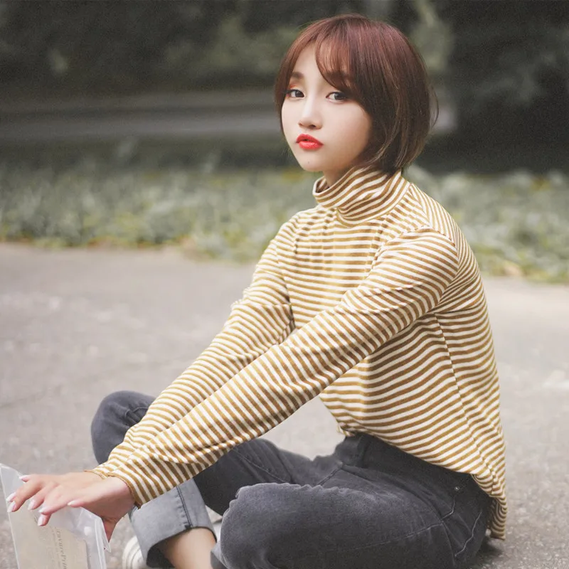 WomenSpringAutumnFashionKoreanStyleLongSleeveTurtleneckBottomingT-shirtOfficeLadyCasualLooseSlimFitTeeWildTop
WomenSpringAutumnFashionKoreanStyleLongSleeveTurtleneckBottomingT-shirtOfficeLadyCasualLooseSlimFitTeeWildTop