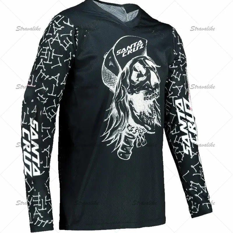 Футболка для горного велосипеда Santa Cruz Enduro MX Motocross BMX Racing Jersey DH с длинным рукавом