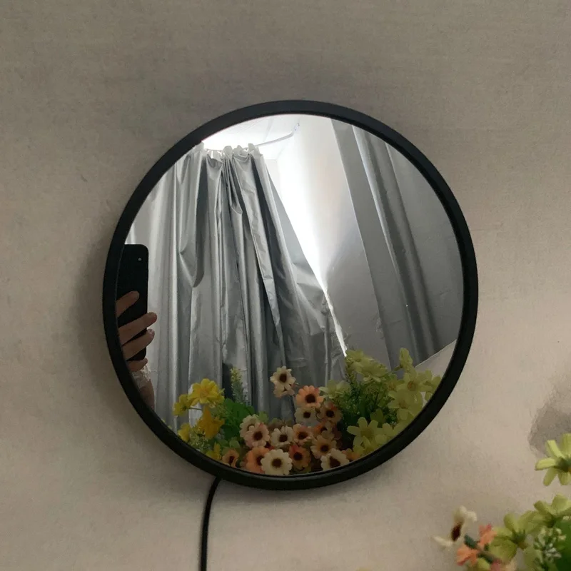24cm Moon Mirror Lamp Round Moonlight Wall Decor Bedside Gift Bedroom Bathroom Home Room Decoration Small Mini Night Light | Лампы и