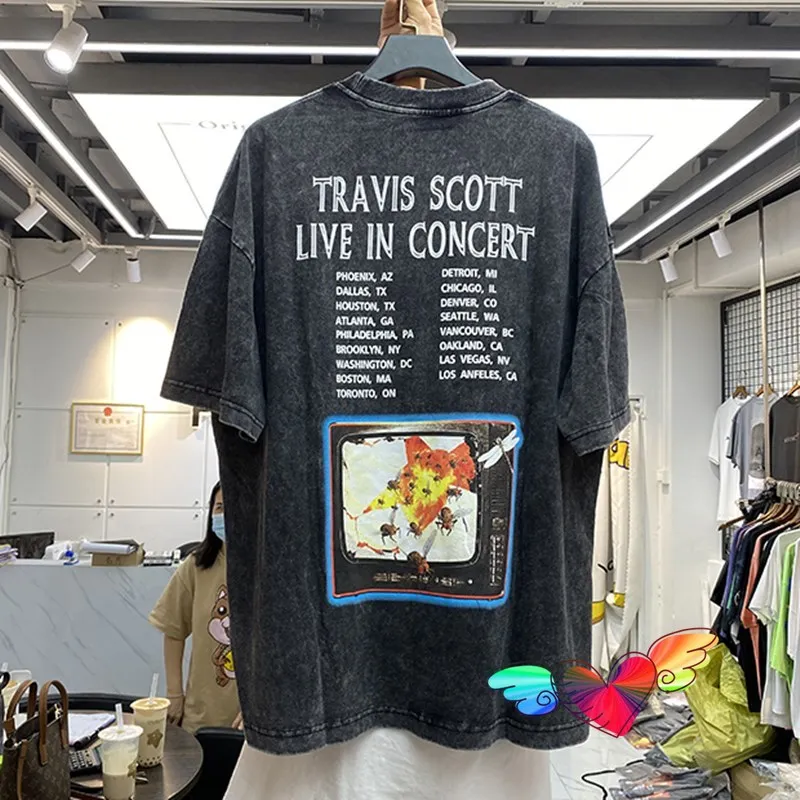 Travis Scott T-shirt Men Women LIVE IN CONCERT Tee High Quality Vintage Tops Washed Make Old Hip Hop Travis Scott Short Sleeve
Travis Scott T-shirt Men Women LIVE IN CONCERT Tee High Quality Vintage Tops Washed Make Old Hip Hop Travis Scott Short Sleeve