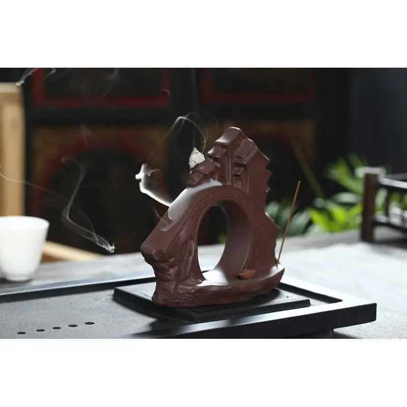 Ceramic Backflow Incense Burner Chinese Traditional Building Decor Smoke Waterfall Incense Stick Holder Aromatherapy Furnace
Ceramic Backflow Incense Burner Chinese Traditional Building Decor Smoke Waterfall Incense Stick Holder Aromatherapy Furnace