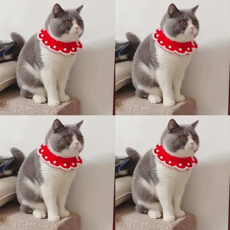Pets Cat Collar Accessories Lovely Fancy Wool Bib Puppy Pet Cat And Dog Bandana Products Red Color Cat Bib Scarf For Christmas
Pets Cat Collar Accessories Lovely Fancy Wool Bib Puppy Pet Cat And Dog Bandana Products Red Color Cat Bib Scarf For Christmas