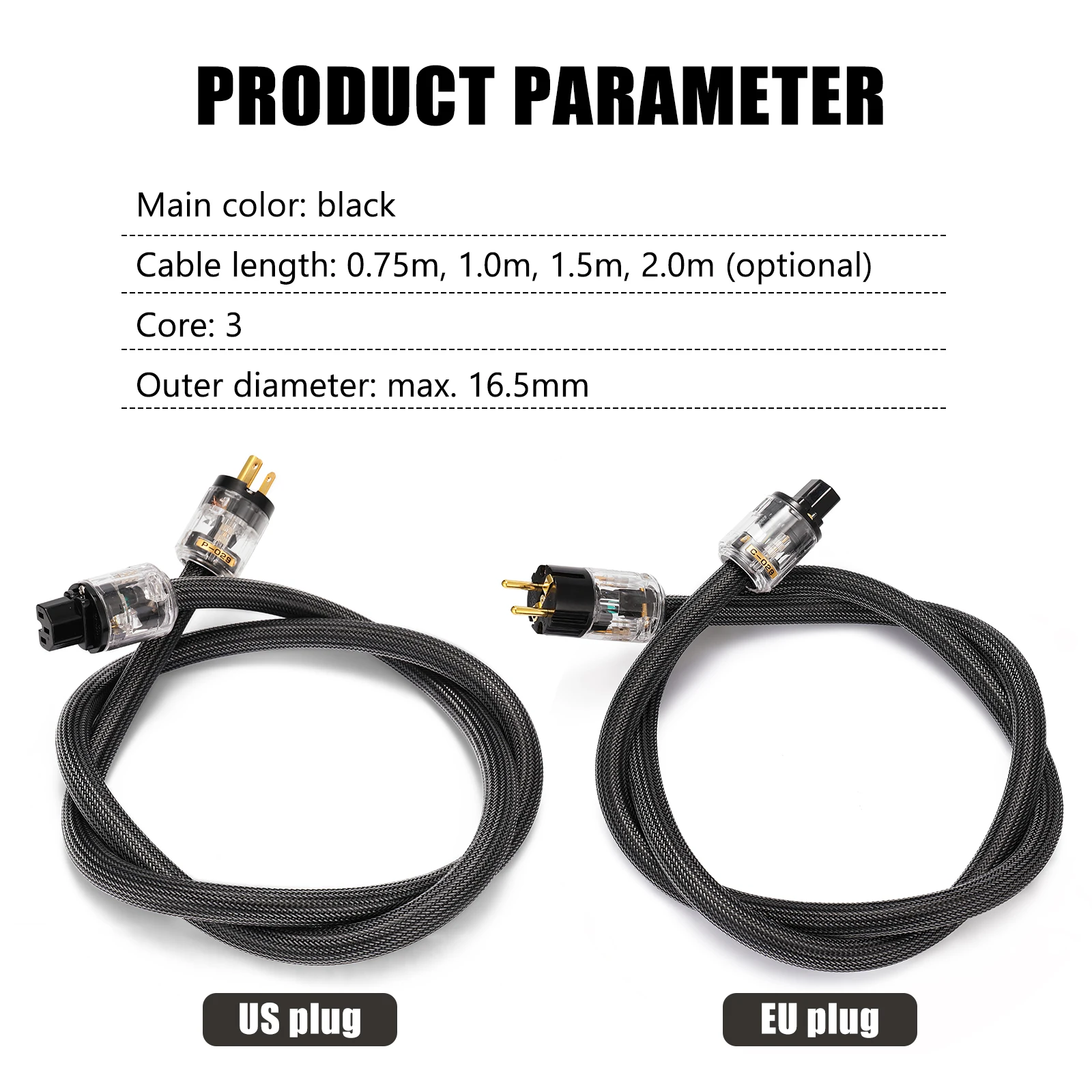 Pure Copper 0.75M / 1M / 1.5M / 2M with Shielded HiFi Power Cord Professional Audio AC Amplifier Wire AC Power Cable Portable
Pure Copper 0.75M / 1M / 1.5M / 2M with Shielded HiFi Power Cord Professional Audio AC Amplifier Wire AC Power Cable Portable
