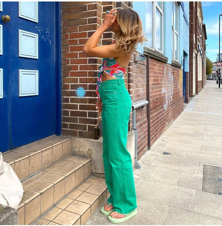 2021 new solid color jeans hot girl streetwear fashion clothing green jeans slim straight leg pants hip-hop jeans mom pants
2021 new solid color jeans hot girl streetwear fashion clothing green jeans slim straight leg pants hip-hop jeans mom pants