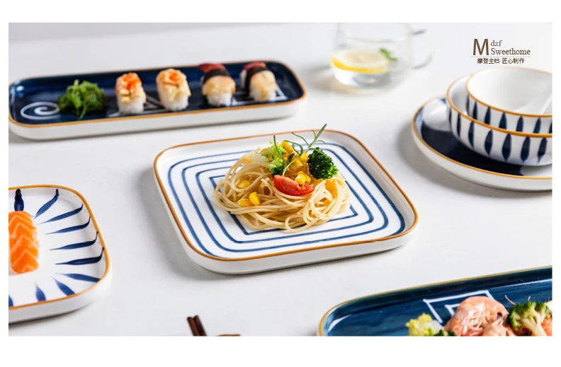 Square Tableware Home Plates Dinner Serving Decorative Breakfast Set Dinner Plate Assiette Japanese Ceramic Tableware AA50CP
Square Tableware Home Plates Dinner Serving Decorative Breakfast Set Dinner Plate Assiette Japanese Ceramic Tableware AA50CP