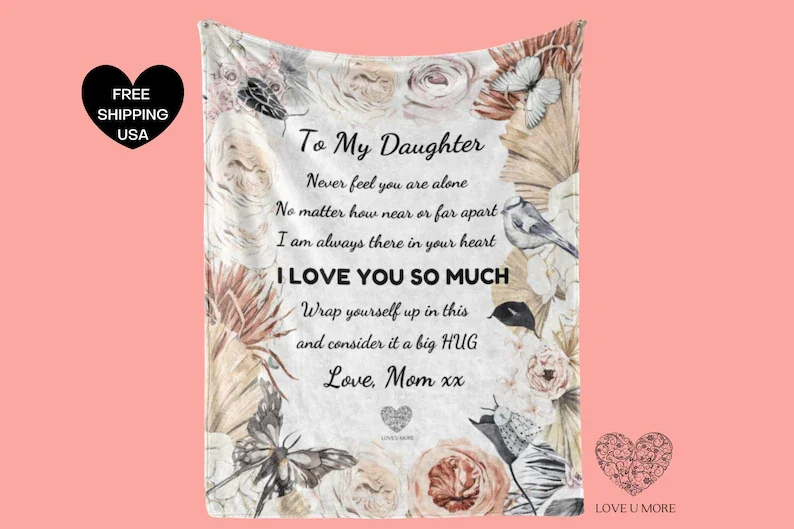 Throw Blanket - to my daughter blanket Fleece Throw Blanket,Super Soft Ultra-Soft Micro Fleece Blanket for Bedroom SOFE Couch
Throw Blanket - to my daughter blanket Fleece Throw Blanket,Super Soft Ultra-Soft Micro Fleece Blanket for Bedroom SOFE Couch
