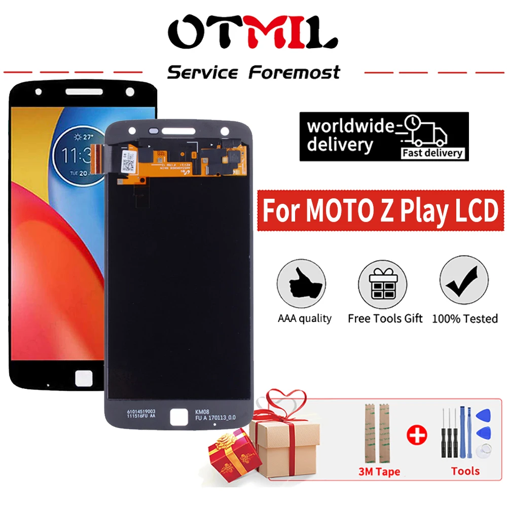 5.5" AMOLED For Motorola MOTO Z Play XT1635 XT1635-02 LCD Display Touch Screen Digitizer with free tools
5.5" AMOLED For Motorola MOTO Z Play XT1635 XT1635-02 LCD Display Touch Screen Digitizer with free tools