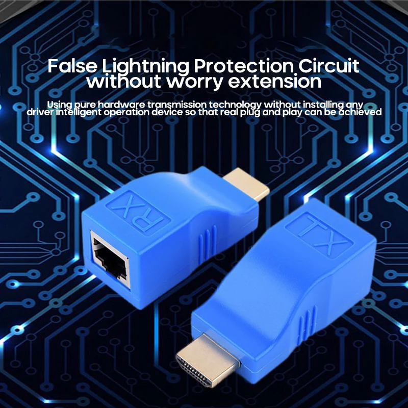 1 Pair 4K -compatible Extender RJ45 Extension Up To 30m Over CAT-5E/6 CAT-6 Network Ethernet LAN For HDTV HDPC DVD PS3 STB
1 Pair 4K -compatible Extender RJ45 Extension Up To 30m Over CAT-5E/6 CAT-6 Network Ethernet LAN For HDTV HDPC DVD PS3 STB
