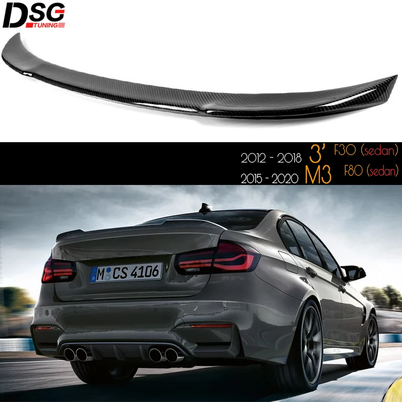 3*3 3K Twill Carbon Fiber Rear Trunk Spoiler for BMW 3 Series 2012 - 2018 Sedan F30 & 2015 - 2020 M3 F80 Fitment Guaranteed
3*3 3K Twill Carbon Fiber Rear Trunk Spoiler for BMW 3 Series 2012 - 2018 Sedan F30 & 2015 - 2020 M3 F80 Fitment Guaranteed