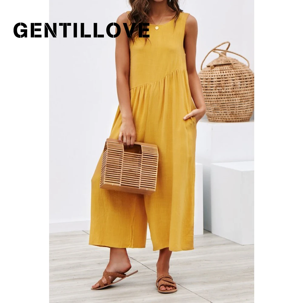 Комбинезон Gentillove женский с открытой спиной, хлопково-льняные брюки с широкими штанинами, повседневный свободный костюм без рукавов, больши...
Комбинезон Gentillove женский с открытой спиной, хлопково-льняные брюки с широкими штанинами, повседневный свободный костюм без рукавов, больши...