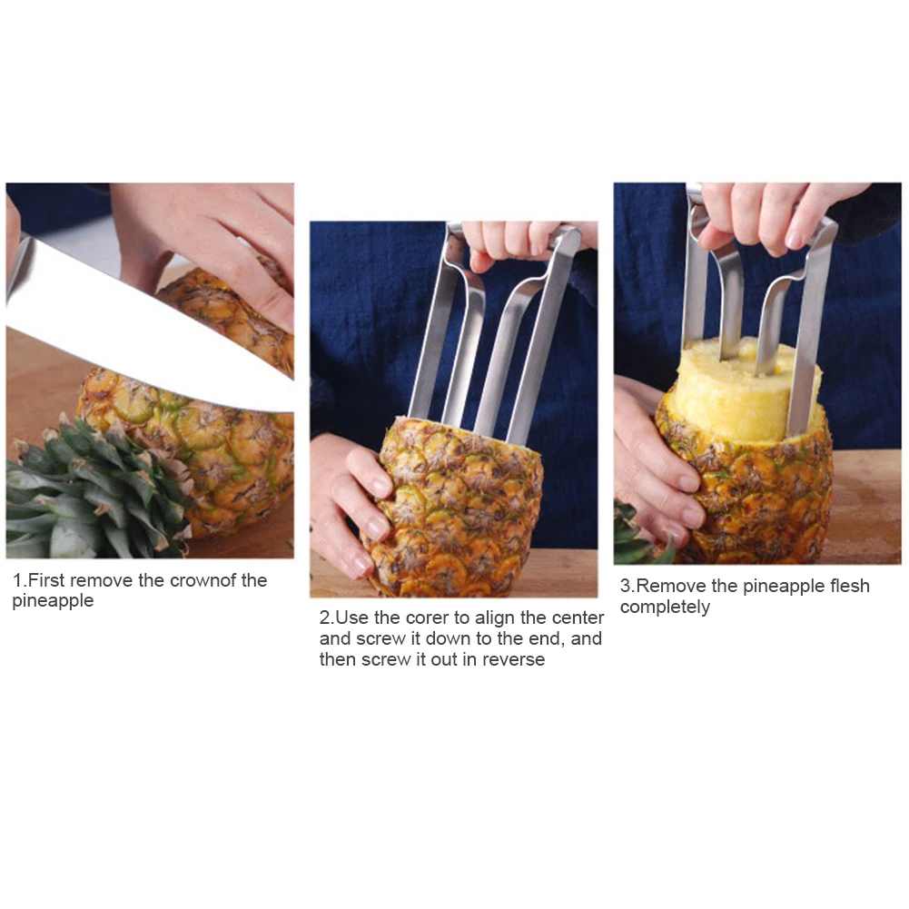 Stainless Steel Pineapple Corer and Peeler Serrated Sharp Blade Pineapple Core Remover Kit
Stainless Steel Pineapple Corer and Peeler Serrated Sharp Blade Pineapple Core Remover Kit