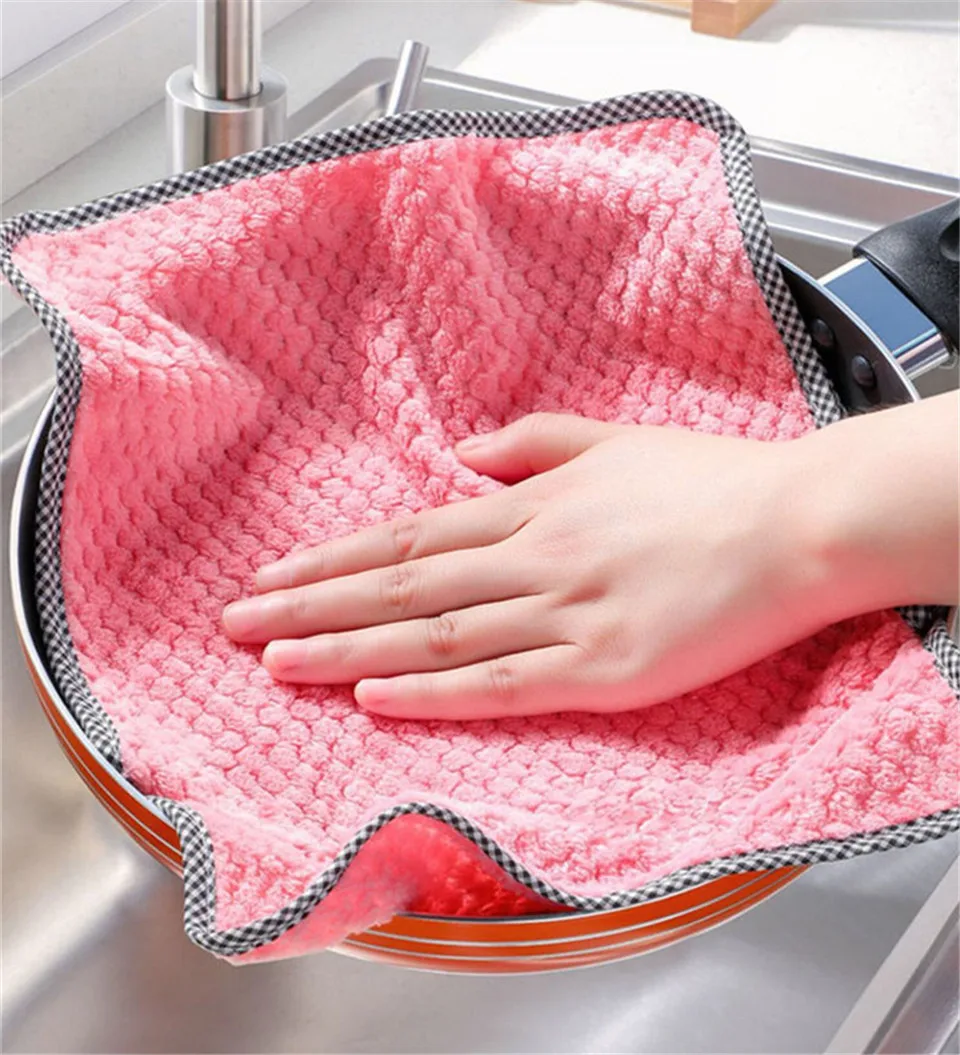 4pcs Kitchen Cleaning Cloths Dish Towel Non-stick Oil Absorbent Scouring Pad Home Table Window Rag Muliti Colors Clear Tools
4pcs Kitchen Cleaning Cloths Dish Towel Non-stick Oil Absorbent Scouring Pad Home Table Window Rag Muliti Colors Clear Tools