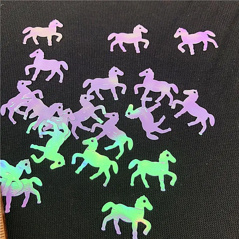 100Pcs/Bag17*20mm AB White Fine Horse Shape Sequins PVC Paillettes Sewing Embellishment DIY Garment Lentejuelas Accessories
100Pcs/Bag17*20mm AB White Fine Horse Shape Sequins PVC Paillettes Sewing Embellishment DIY Garment Lentejuelas Accessories