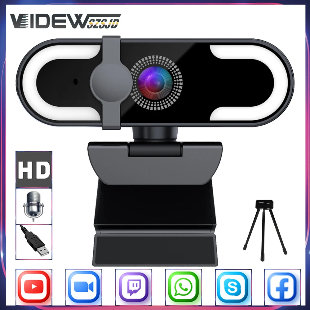 

Webcam 1080P with Mic Camera for Computer PC Laptop USB 30fps Full HD Microphone Web Streaming Webcast Skype Video Chat