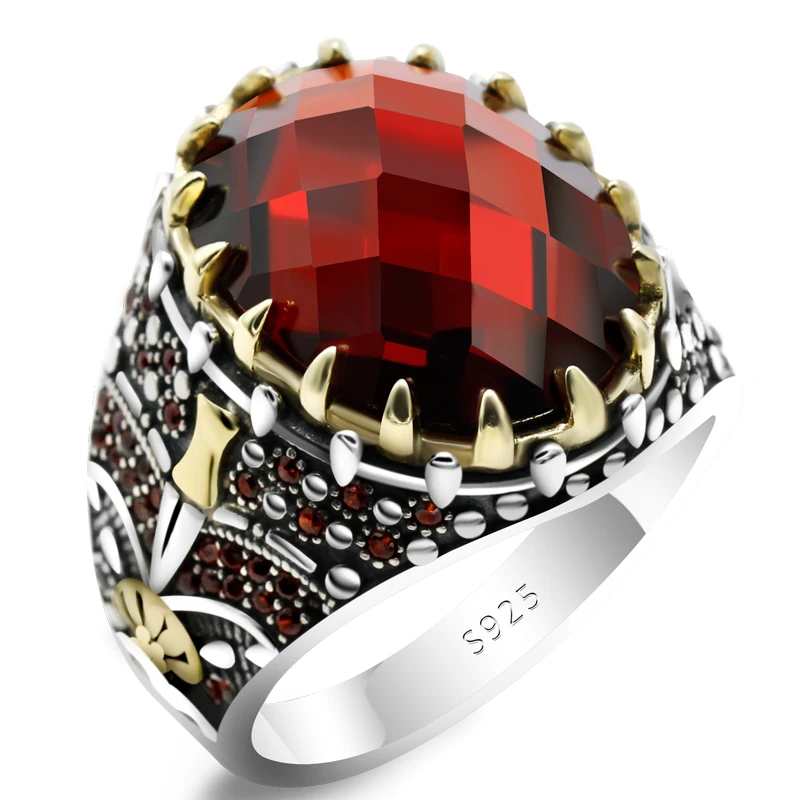 New Classic Punk Men's AAA Zircon Ring 925 Sterling Silver Zircon Dagger Turkish Ring Men's Husband Jewelry Gift 
New Classic Punk Men's AAA Zircon Ring 925 Sterling Silver Zircon Dagger Turkish Ring Men's Husband Jewelry Gift