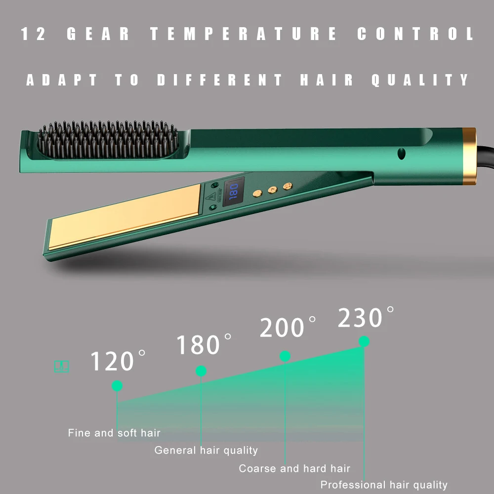 Multifunction Hair Straightener Flat Irons Wet Dry Use Brush Comb Hot Heating Hair Straight Styler Curling Iron Hair Curler Comb
Multifunction Hair Straightener Flat Irons Wet Dry Use Brush Comb Hot Heating Hair Straight Styler Curling Iron Hair Curler Comb