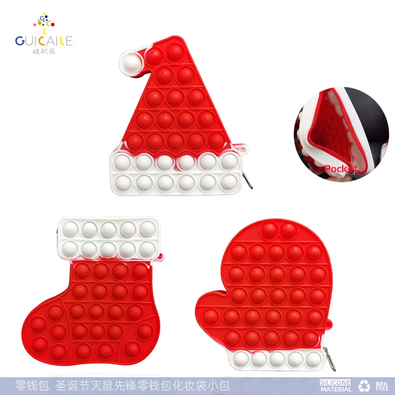 Christmas Bag Pop Push Bubble Fidget Toys Wallet Purse Adult Anti Stress Relief Squeeze Toys Antistress Pop Gifts Kids Toys
Christmas Bag Pop Push Bubble Fidget Toys Wallet Purse Adult Anti Stress Relief Squeeze Toys Antistress Pop Gifts Kids Toys