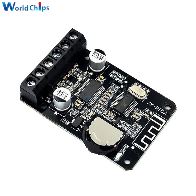 XY P15W Bluetooth 5 0 плата усилителя стерео аудио приемник 10 вт 15 20 2 двухканальный 12 в 24