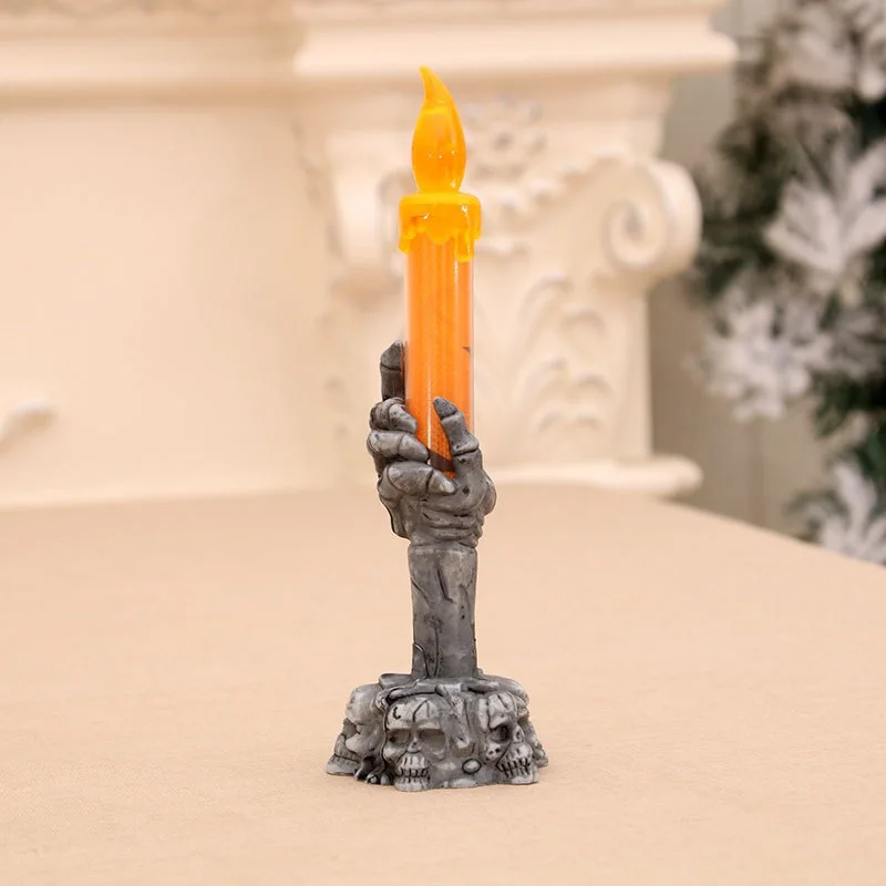 1Pcs Halloween Skull Candlestick Lamp Luminous Candle Light Horror Hand Bone Flameless Candle Lamp Party Bar Decoration Lamp
1Pcs Halloween Skull Candlestick Lamp Luminous Candle Light Horror Hand Bone Flameless Candle Lamp Party Bar Decoration Lamp